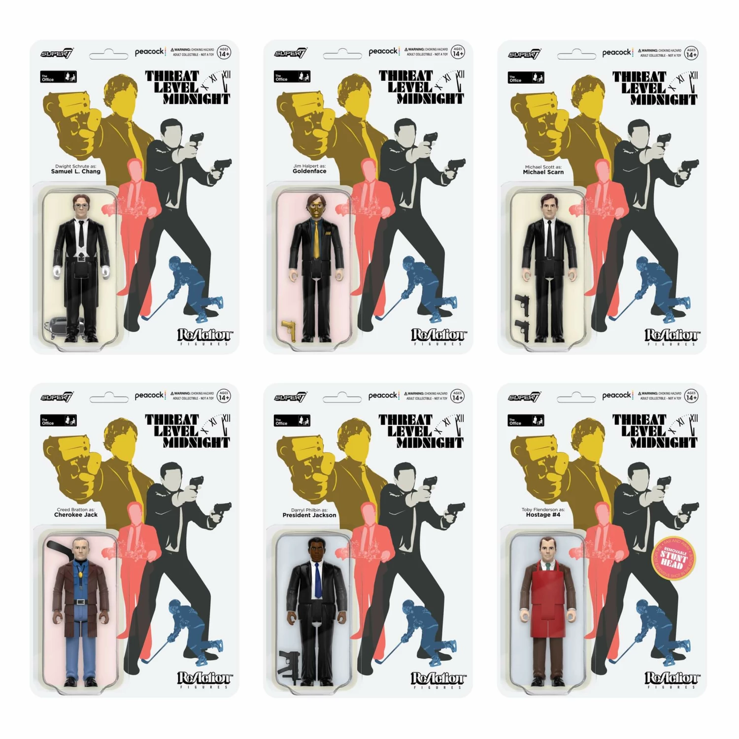 SUPER7 The Office ReAction Figures Wave 1 Threat Level Midnight - Set Of 6 3 SUPER7 The Office ReAction Figures Wave 1 Threat Level Midnight - Set Of 6
