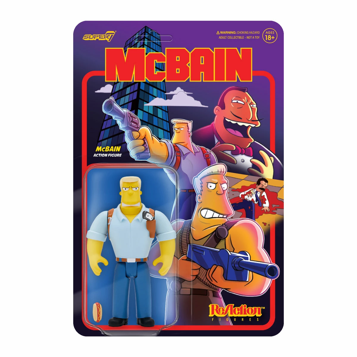 SUPER7 The Simpsons ReAction Wave 1 McBain - McBain 3 SUPER7 The Simpsons ReAction Wave 1 McBain - McBain