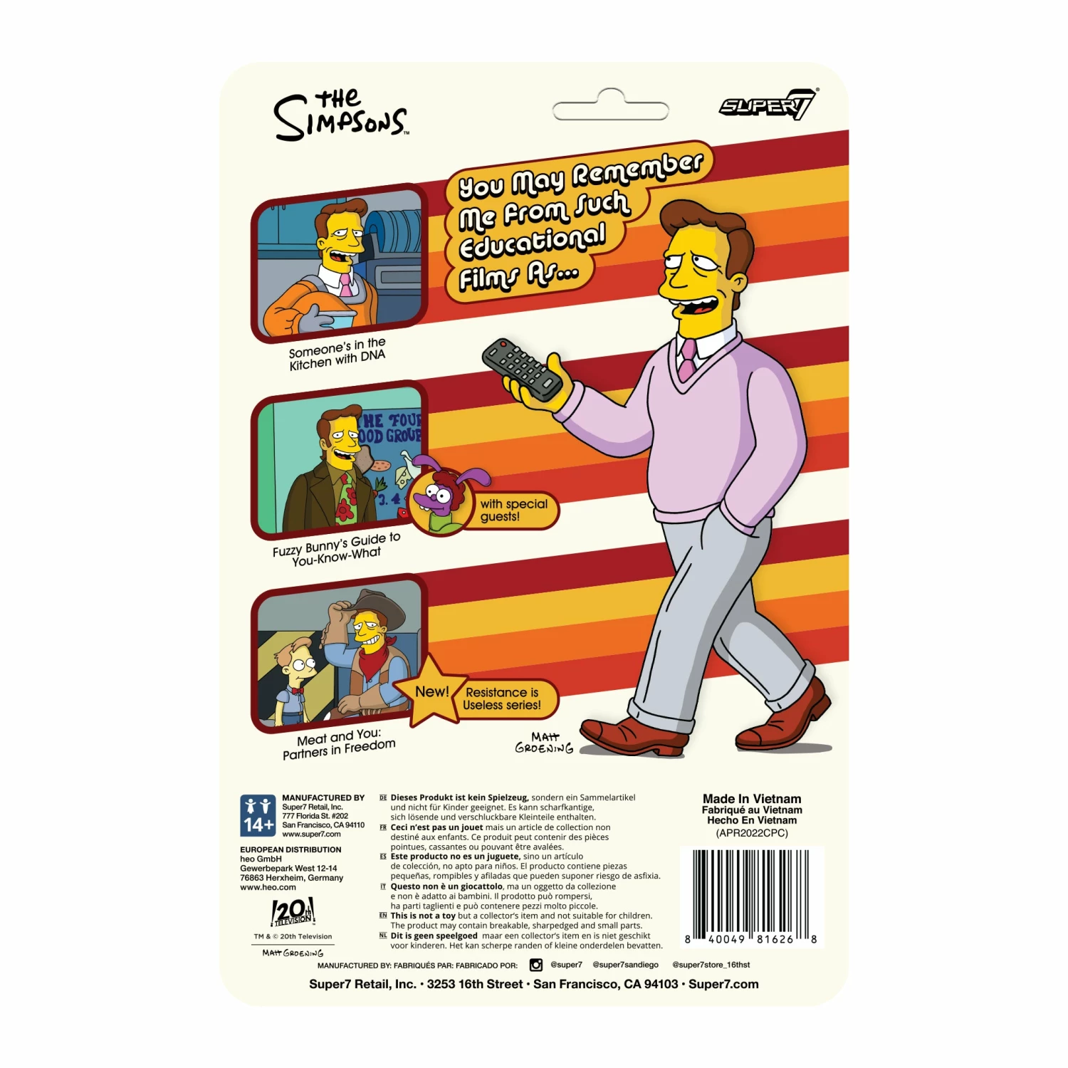 SUPER7 The Simpsons ReAction W2 - Troy McClure (Meat And You: Partners In Freedom) 5 SUPER7 The Simpsons ReAction W2 - Troy McClure (Meat And You: Partners In Freedom) - Image 3