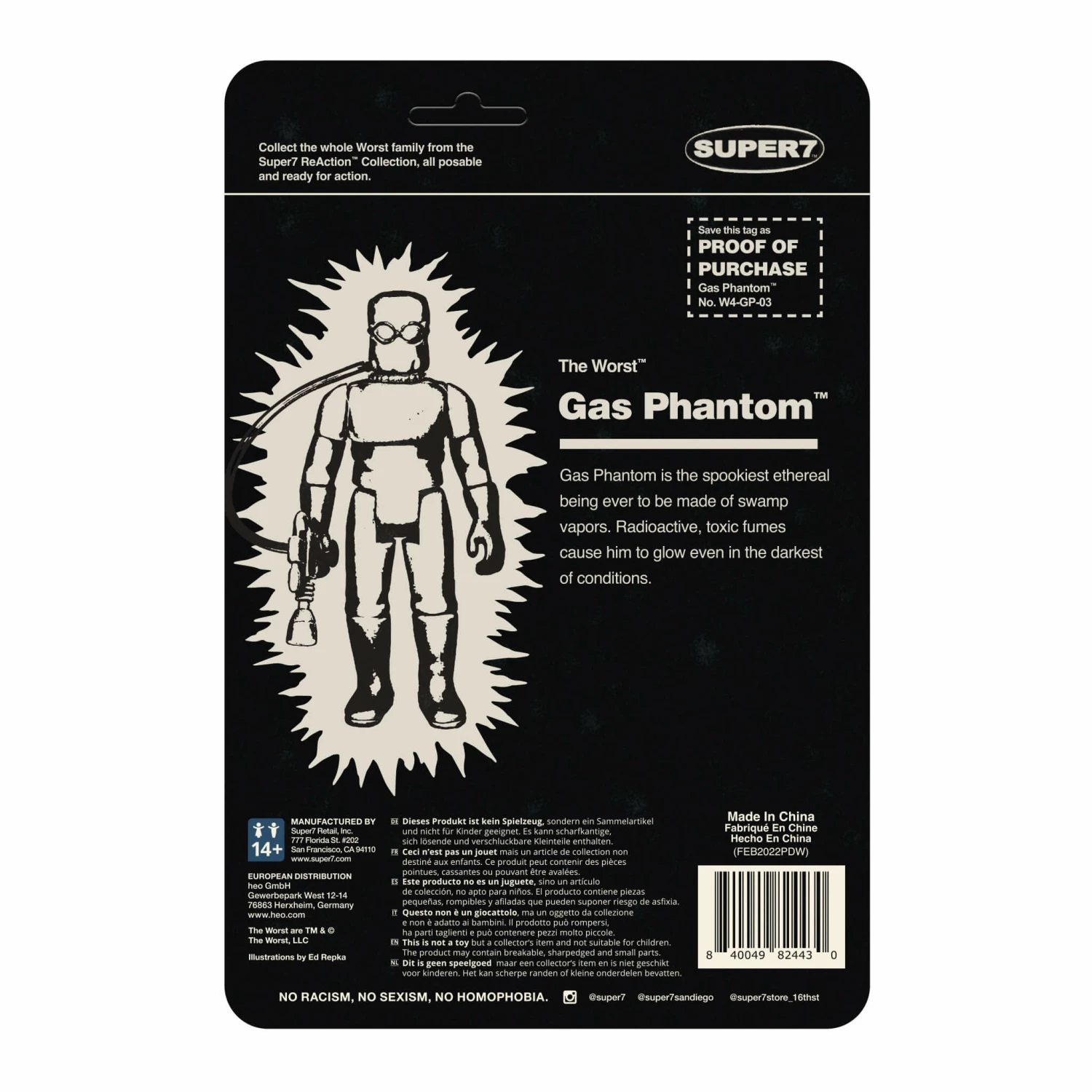 SUPER7 The Worst ReAction Wave 1 - Gas Phantom (Monster Glow) 5 SUPER7 The Worst ReAction Wave 1 - Gas Phantom (Monster Glow) - Image 3