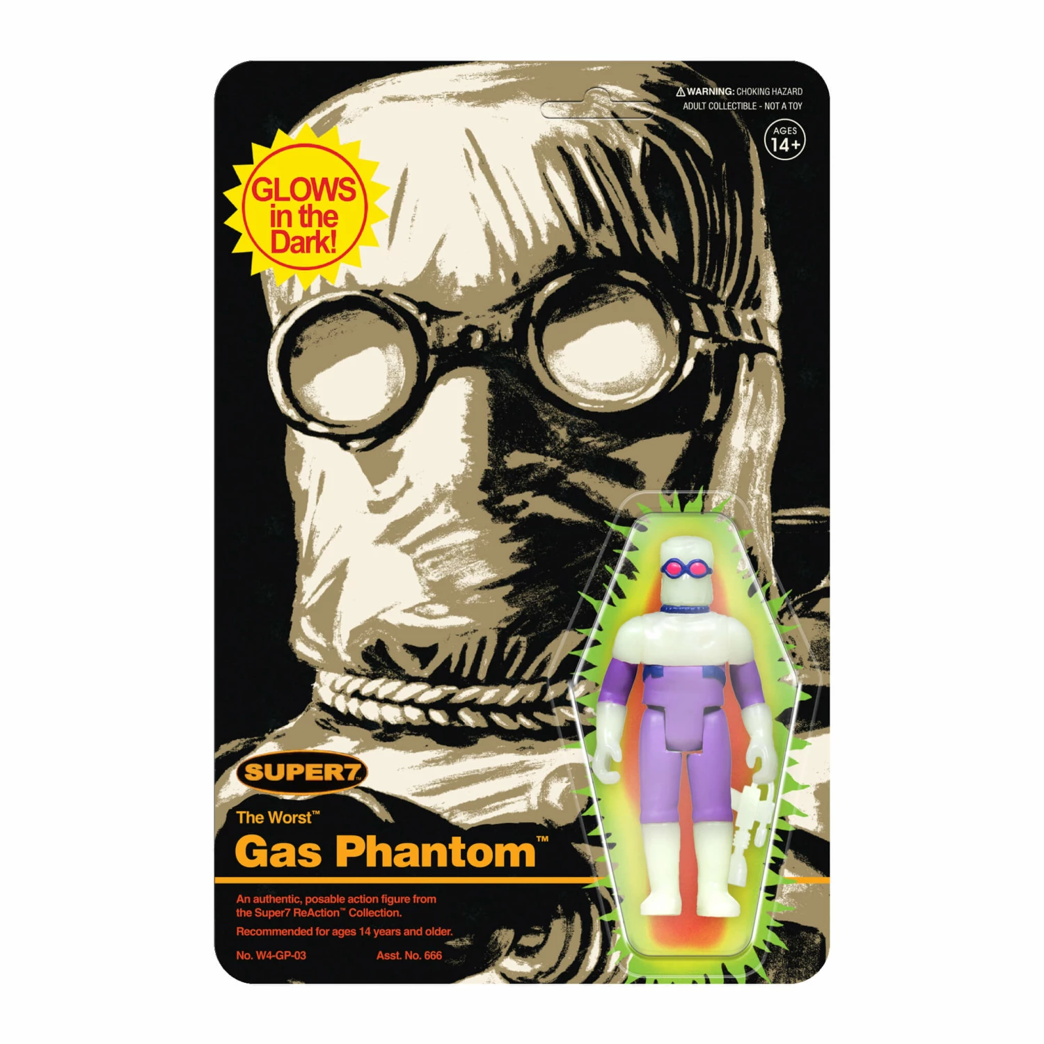 SUPER7 The Worst ReAction Wave 1 - Gas Phantom (Monster Glow) 3 SUPER7 The Worst ReAction Wave 1 - Gas Phantom (Monster Glow)