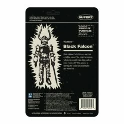 SUPER7 The Worst ReAction Wave 1 - Black Falcon (Monster Glow) -SUPER7 SHOP RE TheWorst W1 RemcoGlow BLACKFALCON BackofCard 2048