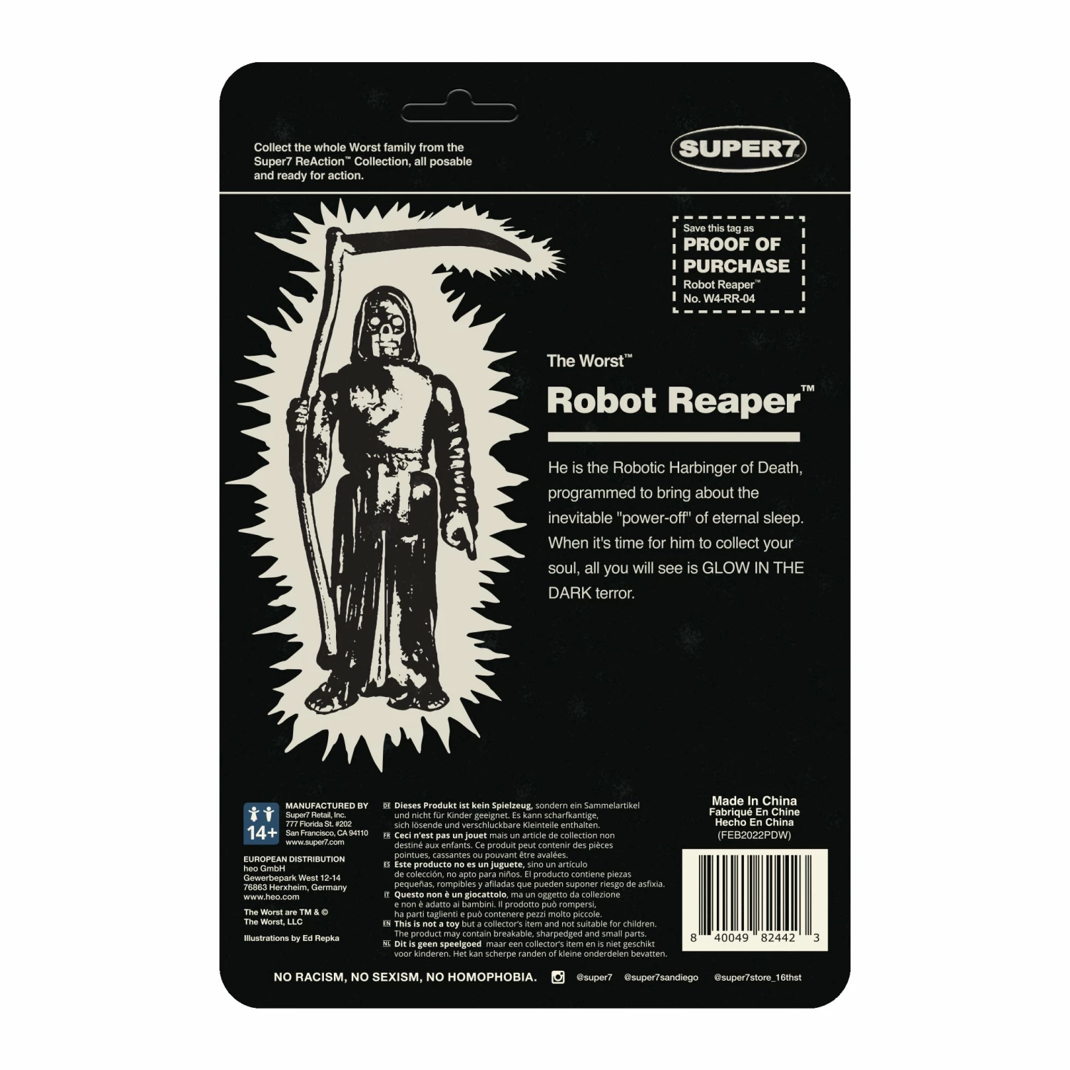 SUPER7 The Worst ReAction Wave 1 - Robot Reaper (Monster Glow) 6 SUPER7 The Worst ReAction Wave 1 - Robot Reaper (Monster Glow) - Image 4