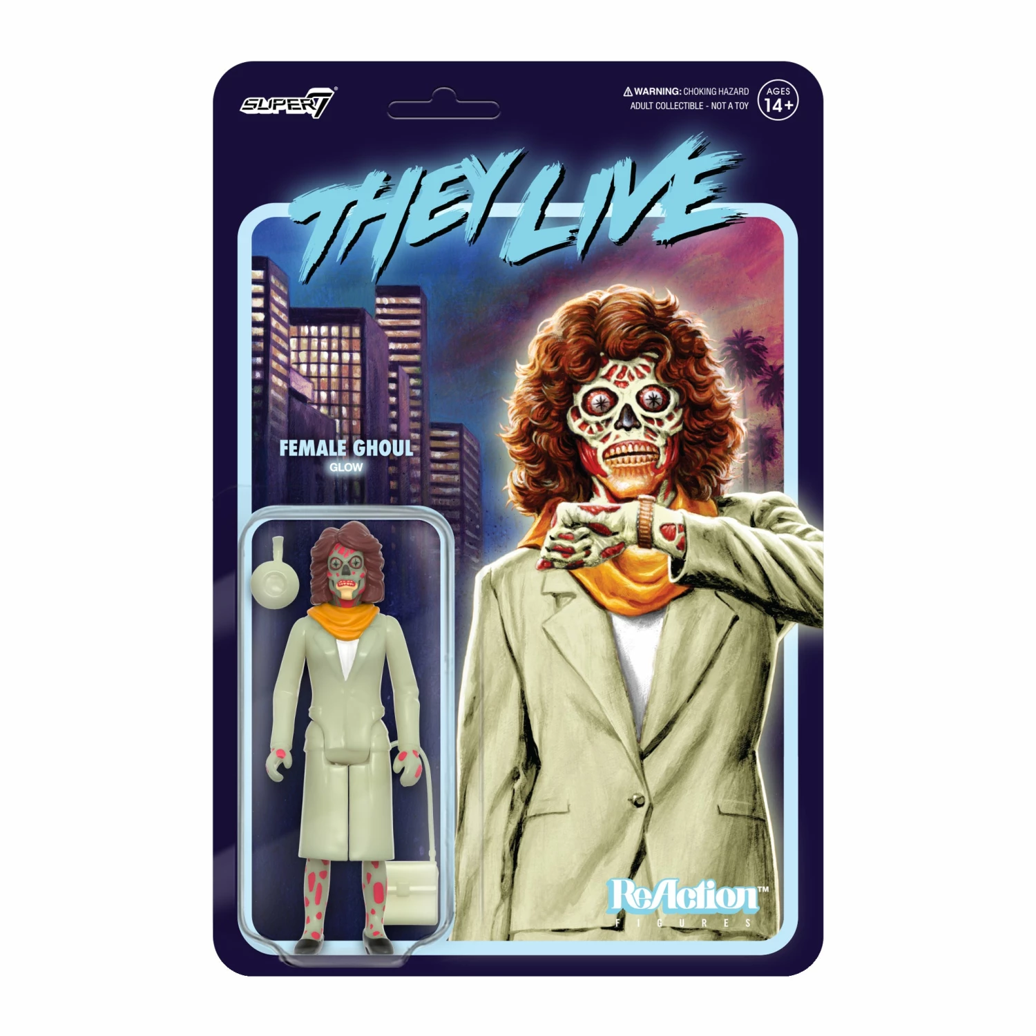 SUPER7 They Live ReAction Wave 2 - Female Ghoul (Glow) 3 SUPER7 They Live ReAction Wave 2 - Female Ghoul (Glow)