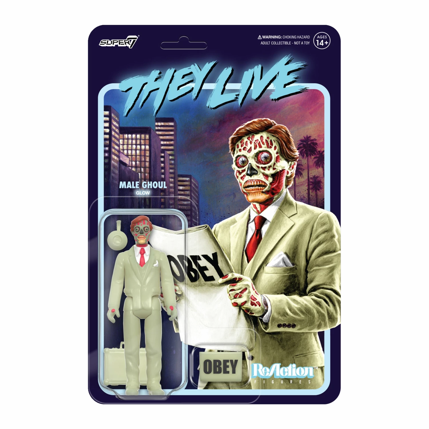 SUPER7 They Live ReAction Wave 2 - Male Ghoul (Glow) 3 SUPER7 They Live ReAction Wave 2 - Male Ghoul (Glow)