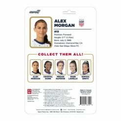 SUPER7 USWNT Soccer ReAction Wave 2 - Alex Morgan (Alternate Kit) -SUPER7 SHOP RE USWNT W2 A Morgan backofcard 2048