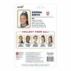 SUPER7 USWNT Soccer ReAction Wave 2 - Sophia Smith (Alternate Kit) -SUPER7 SHOP RE USWNT W2 S Smith backofcard 2048