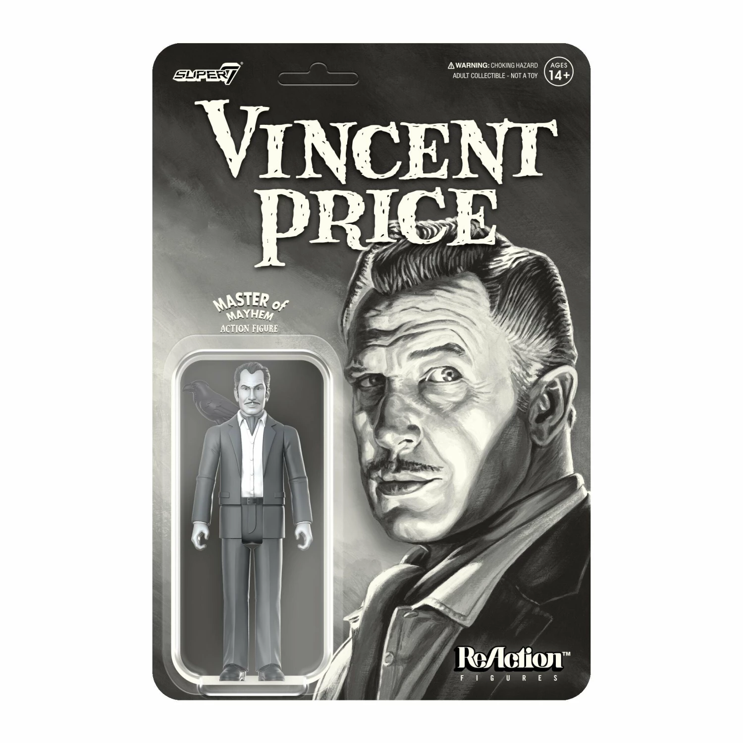 SUPER7 Vincent Price ReAction - Vincent Price (Grayscale) 3 SUPER7 Vincent Price ReAction - Vincent Price (Grayscale)