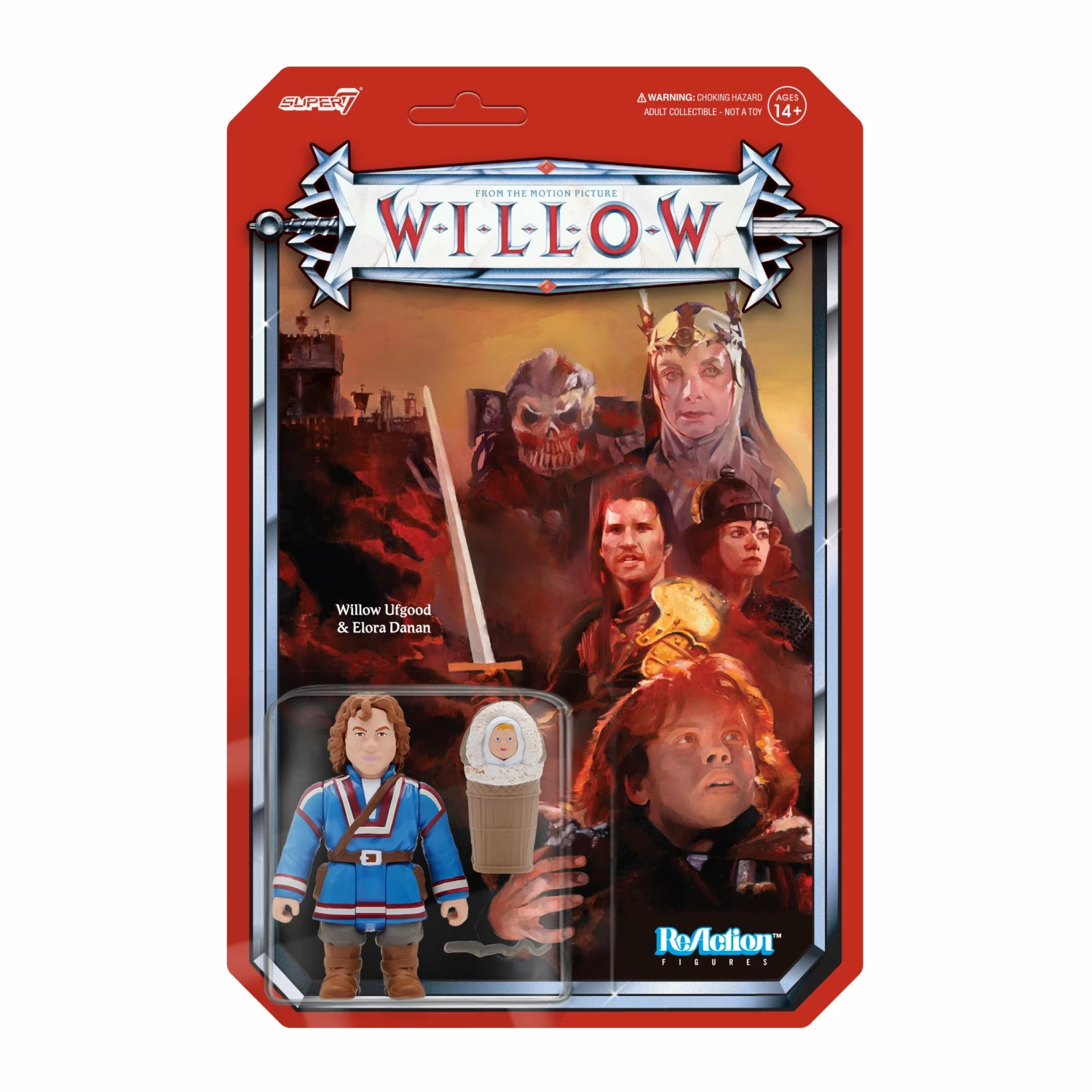 SUPER7 Willow ReAction Figure Wave 1 - Willow Ufgood (with Elora Danan) 3 SUPER7 Willow ReAction Figure Wave 1 - Willow Ufgood (with Elora Danan)