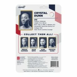 SUPER7 USWNT Players Supersports Figure - Crystal Dunn -SUPER7 SHOP ReAction USWNT CardArtBack CrystalDunn V3