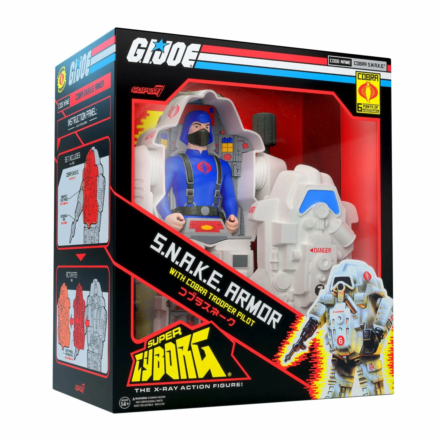 SUPER7 G.I. Joe Super Cyborg - S.N.A.K.E. Armor (Full Color - Gray) - Image 5