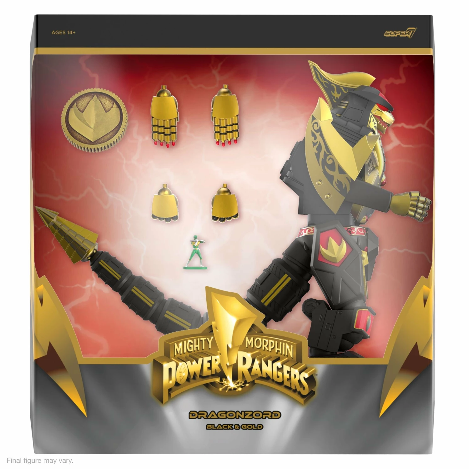 SUPER7 Mighty Morphin Power Rangers Ultimates! - DragonZord (Black & Gold) 5 SUPER7 Mighty Morphin Power Rangers Ultimates! - DragonZord (Black & Gold) - Image 3