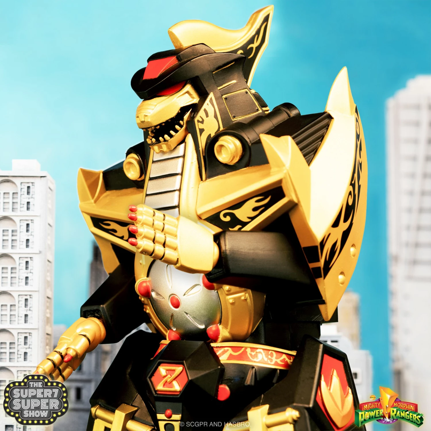 SUPER7 Mighty Morphin Power Rangers Ultimates! - DragonZord (Black & Gold) 7 SUPER7 Mighty Morphin Power Rangers Ultimates! - DragonZord (Black & Gold) - Image 5