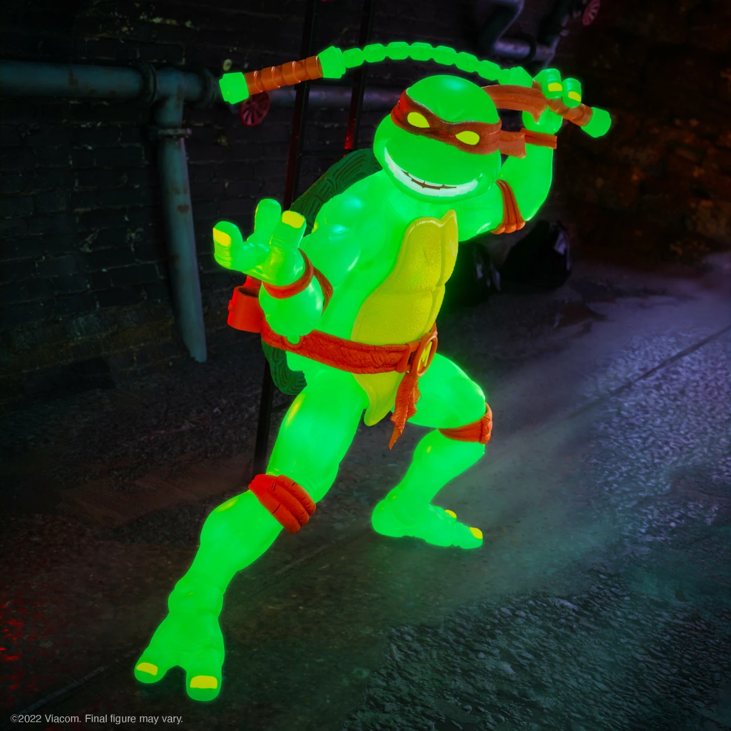 SUPER7 Teenage Mutant Ninja Turtles ULTIMATES! - Michelangelo [Mutagen Ooze Glow] (Pre-Order Exclusive) - Image 2
