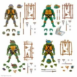 SUPER7 Teenage Mutant Ninja Turtles ULTIMATES! - Raphael, Leonardo, Michelangelo & Donatello