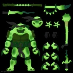 SUPER7 TMNT ULTIMATES! - Slash (Glow) [S7 Exclusive] -SUPER7 SHOP UL TMNT Slash Glow Grid Glowing 2048