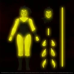 SUPER7 ThunderCats ULTIMATES! - Cheetara (Super-Speed Glow) -SUPER7 SHOP UL ThunderCats Cheetara Glow Graphic Glowing