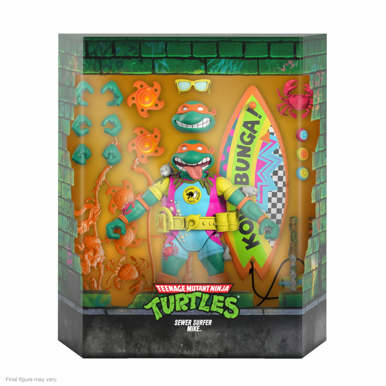 SUPER7 Teenage Mutant Ninja Turtles ULTIMATES! Wave 6 - Mike The Sewer Surfer 5 SUPER7 Teenage Mutant Ninja Turtles ULTIMATES! Wave 6 - Mike The Sewer Surfer - Image 3